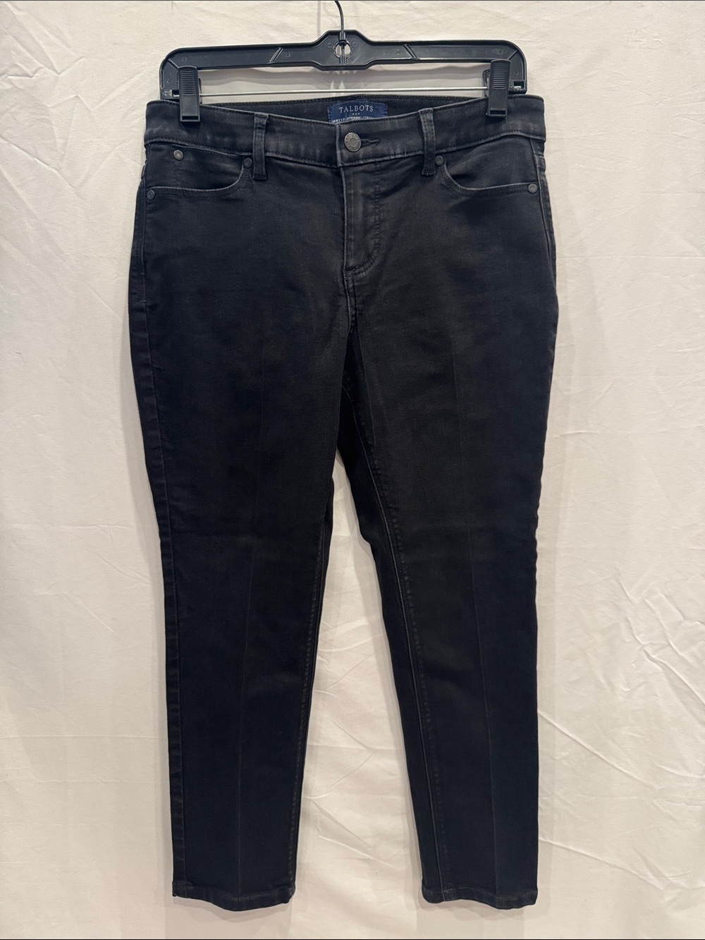 Talbots Black Cropped Slim Ankle Curvy Jeans 8P Simply Flattering Collection